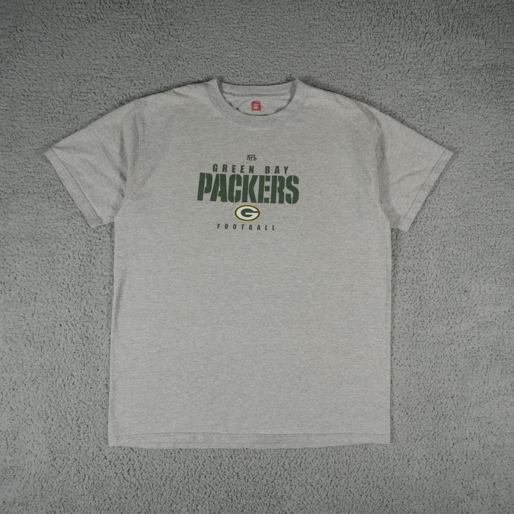 Green Bay Packers T Shirt Size Large NFL Football Team Apparel Gray